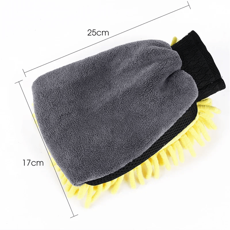 1/5pcs Car Washing Gloves Waterproof Microfiber Chenille Gloves Car Cleaning Mitt Detailing Brush Auto Care Double - faced Glove - WAREHOUSE SHOP