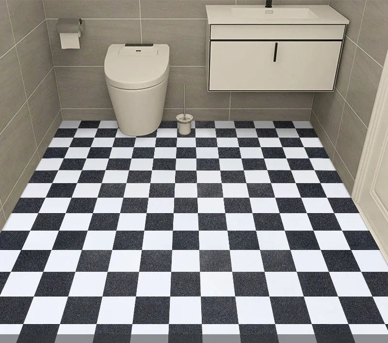 Thicken Floor Stickers Self-adhesive Waterproof Bathroom Floor Stickers Non-slip Home Wallpaper Wear-resistant Kitchen PVC WAREHOUSE SHOP