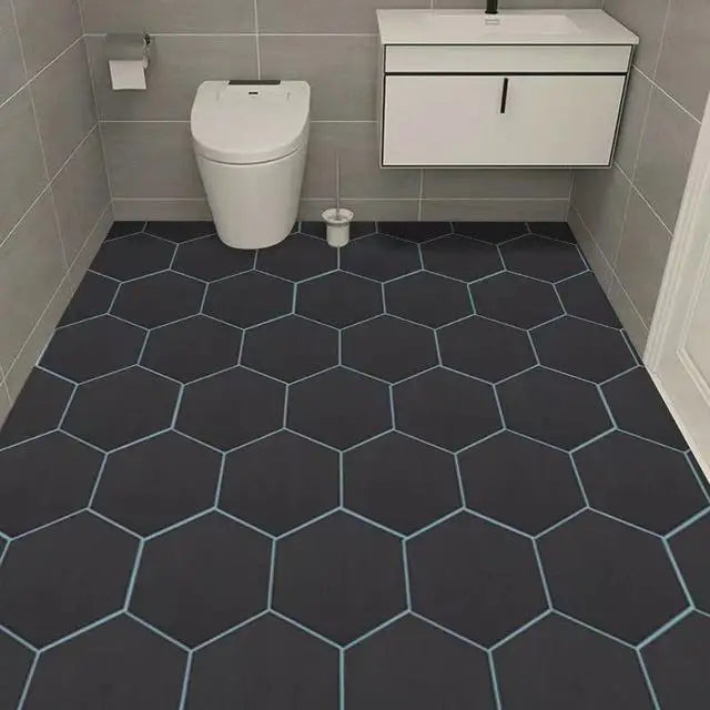 Thicken Floor Stickers Self-adhesive Waterproof Bathroom Floor Stickers Non-slip Home Wallpaper Wear-resistant Kitchen PVC WAREHOUSE SHOP