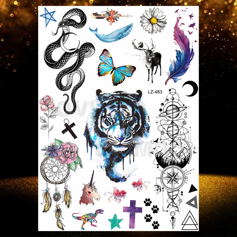 Chicano Bandit Mexico Temporary Tattoos For Men Women Fake Car Nun Tattoo religion Stickers Realistic Back Waterproof Tatoos
