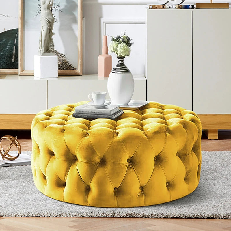 Luxury Sofa living room furniture Home Relaxing velvet Giant Low Stool Modern bedroom floor Pouf INS designer Lazy soft ottoman