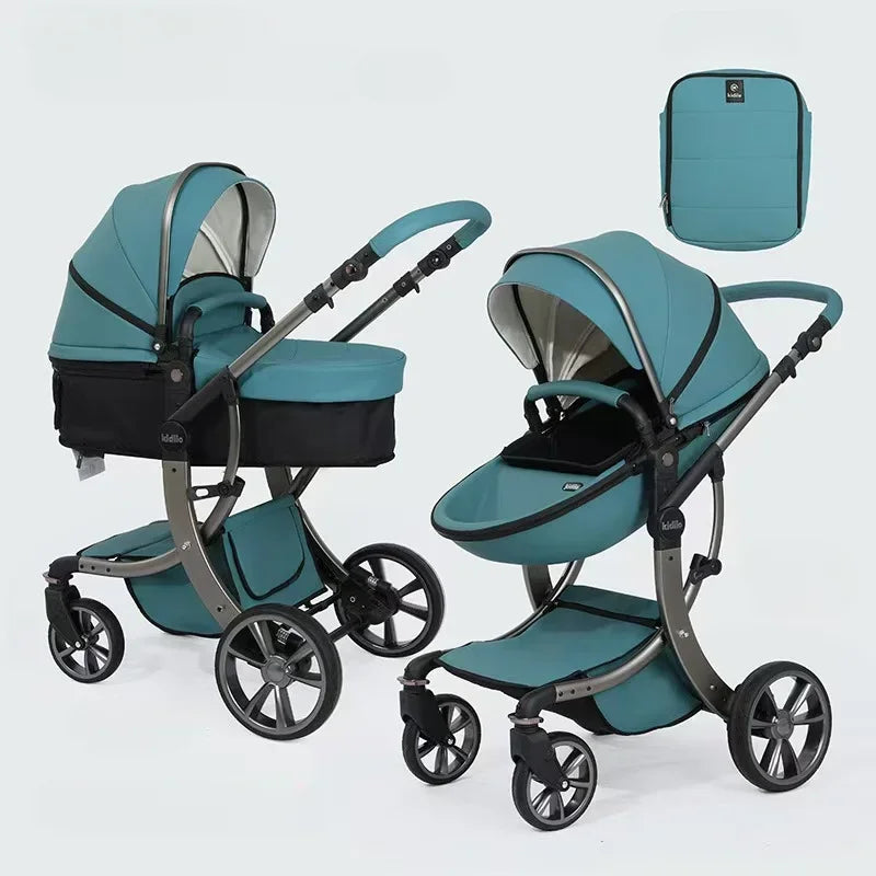 2025 New Two-in-one Stroller, High View Stroller, Comfortable and Convenient for Sitting and Lying, Equipped with Mommy Bag