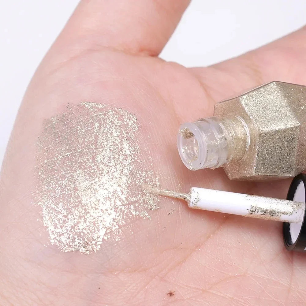 Diamond Shiny Eye Liners Eyeshadow Waterproof Silver Rose Gold Color Glitter Sequins Eyeliner Eye Shadow Makeup Beauty Cosmetics