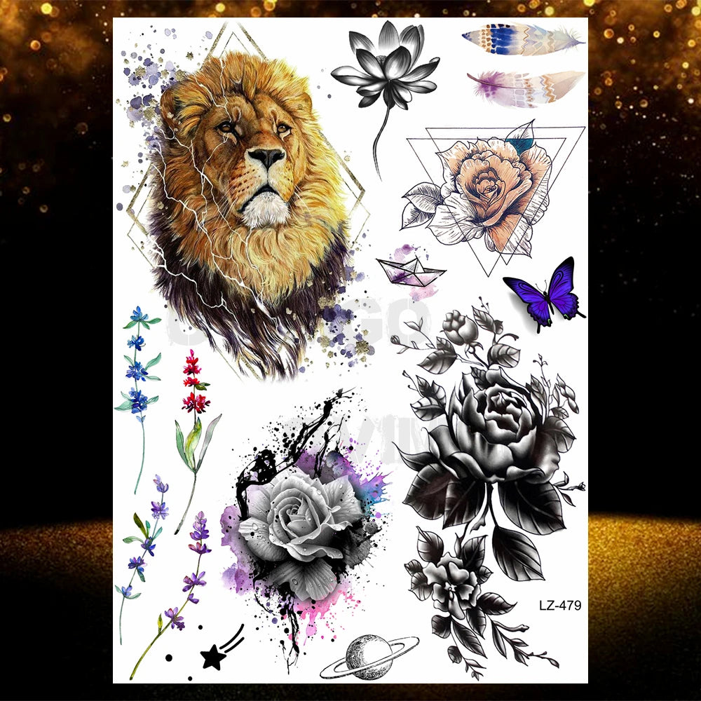 Chicano Bandit Mexico Temporary Tattoos For Men Women Fake Car Nun Tattoo religion Stickers Realistic Back Waterproof Tatoos