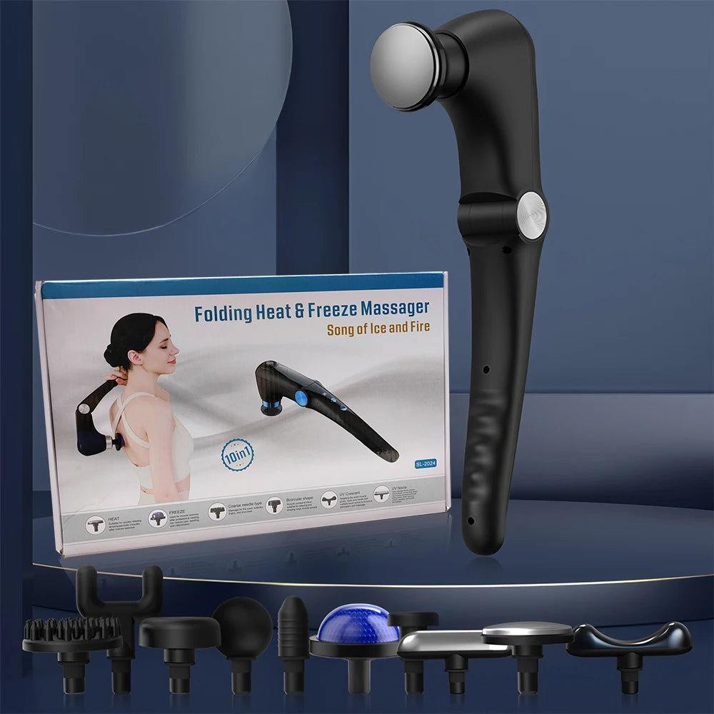 Fascia Gun Massager - Hot & Cold Heads Percussion Back & Neck Relief