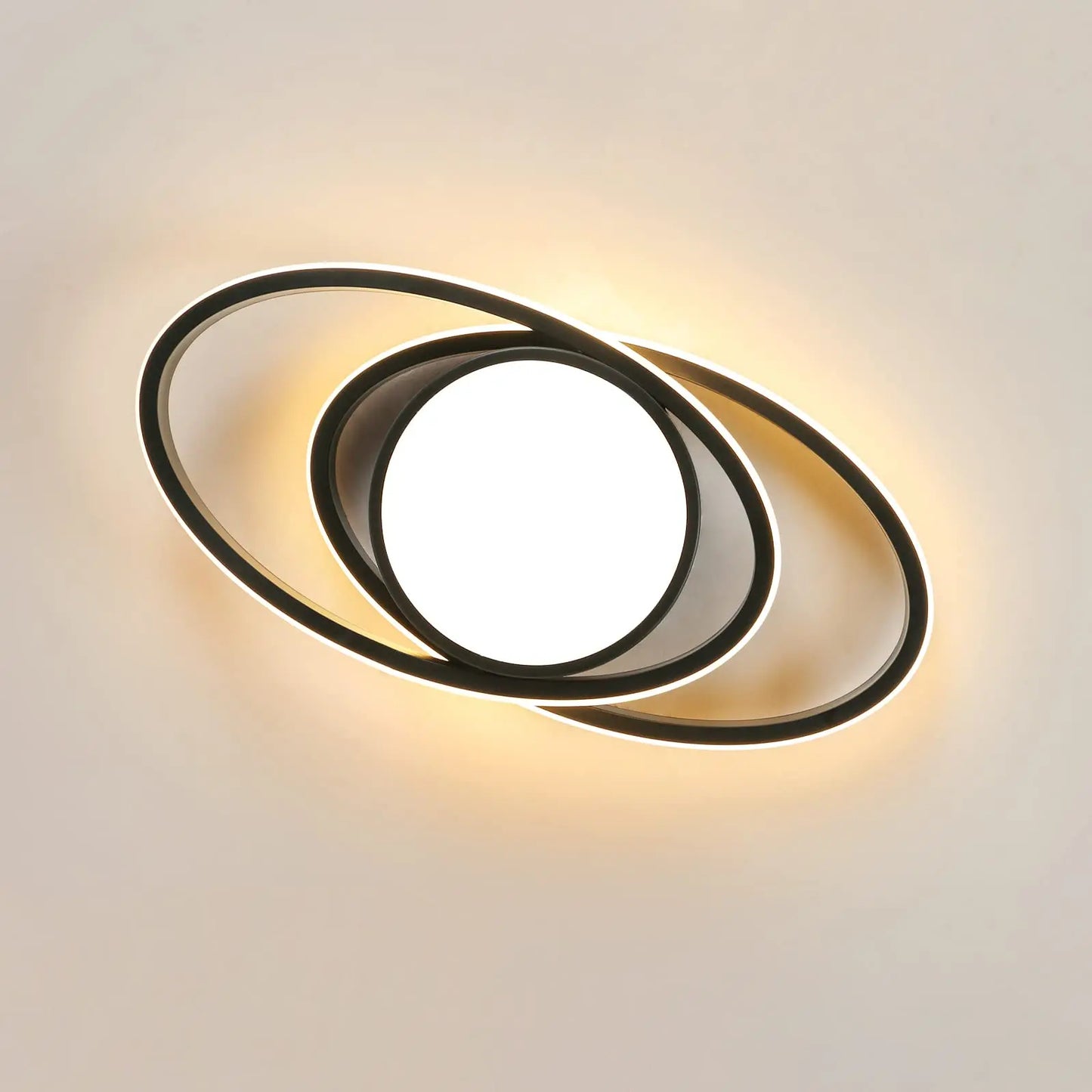 39W Ceiling Lamp,Double Round LED Ceiling Lamp,LED Ceiling Lamps Warm Light 3000K,Bedroom Ceiling Lamp,LED Ceiling Lamp Kitchen