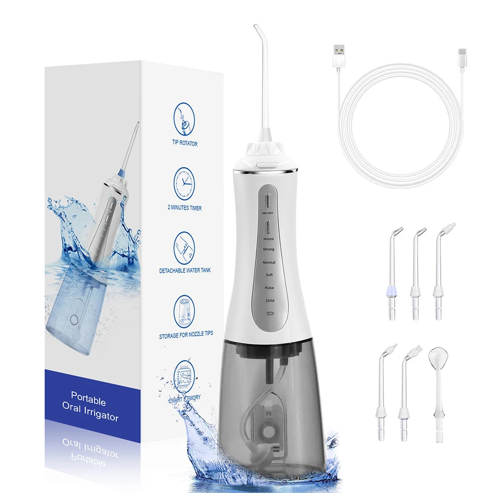 New Arrival Fairywill 350ml Portable Oral Irrigator USB Rechargeable Dental Water Flosser Jet Irrigator Dental Teeth Cleaner