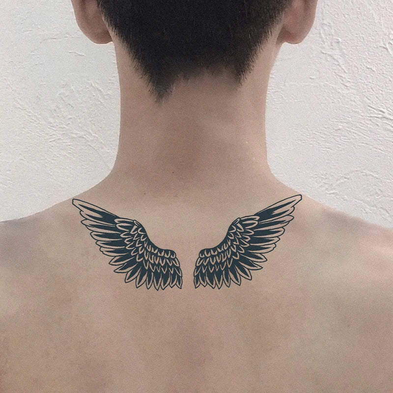 1Pc Angel Wings Waterproof Temporary Tattoo Stickers, Long-lasting Waterproof for One to Two Weeks, For Arm, Leg, Neck.