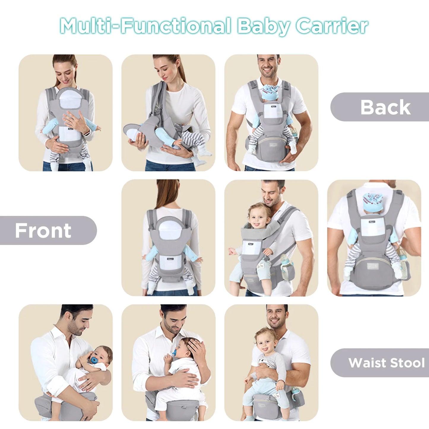 ErgoCarry Pro — Ergonomic Baby Carrier & Hip Seat