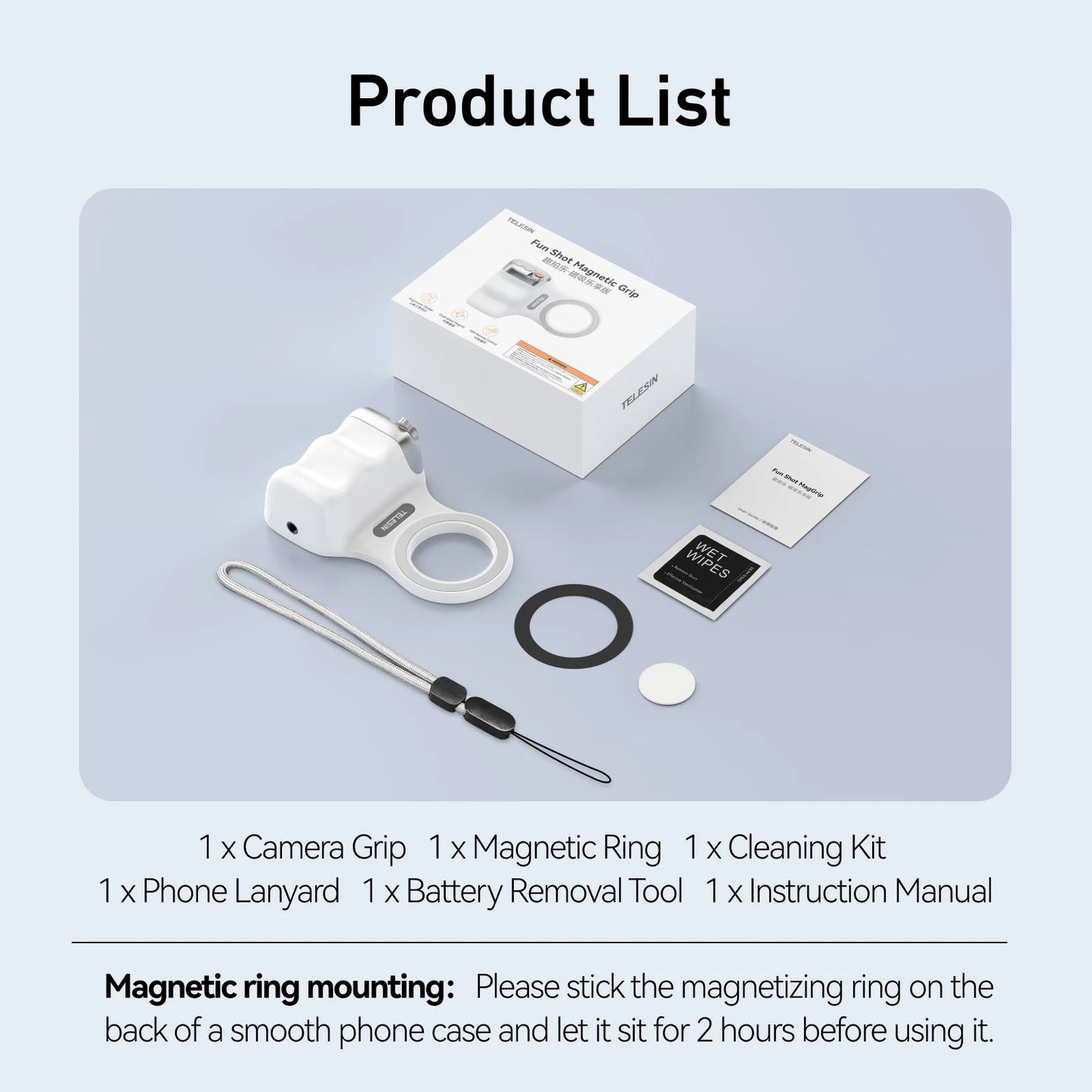TELESIN GripShot — Magnetic Phone Shooting Handle with Remote