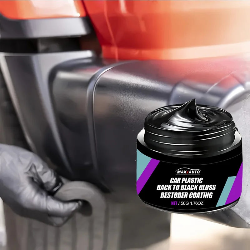 Car Plastic Repair & Panel Renewal Wax Coating. For Car Leather & Plastic. Back To Black Shine Gloss Long-Lasting Polish