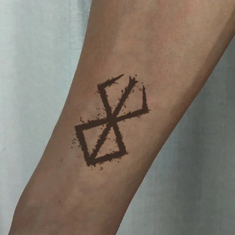 1Pc Geometric Waterproof Temporary Tattoo Stickers, Long-lasting Waterproof for One to Two Weeks, For Arm, Leg.