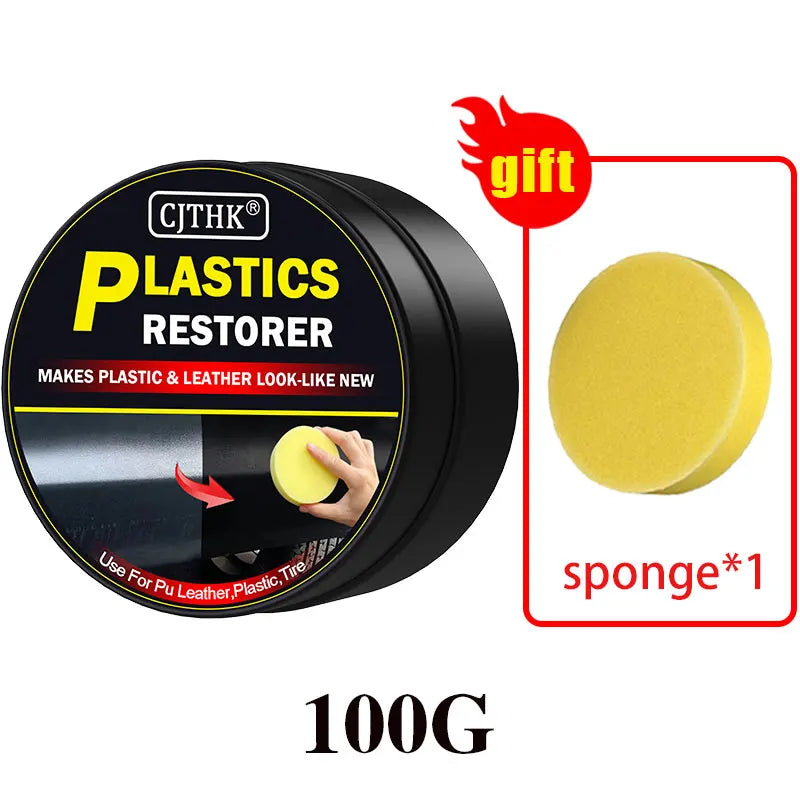 Car Plastic Restorer Auto Interior Panel Renewal Wax Coating Leather Plastic Rubber Polish Repair Auto Reconditioning Cream Care