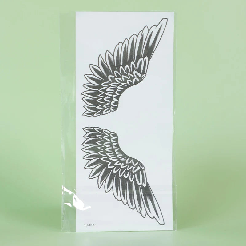 1Pc Angel Wings Waterproof Temporary Tattoo Stickers, Long-lasting Waterproof for One to Two Weeks, For Arm, Leg, Neck.