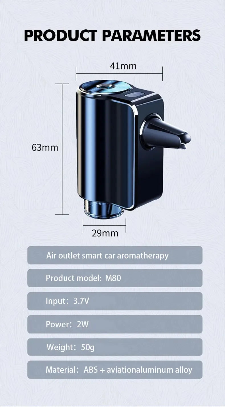 Intelligent car car aromatherapy machine high-end outlet spray diffusion cologne lasting fragrance in the car