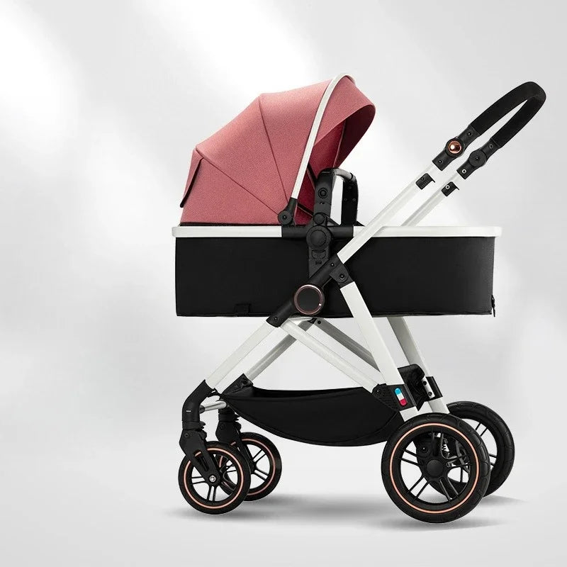 Portable 2-in-1 Baby Stroller - Bassinet Mode Foldable Reversible Seat