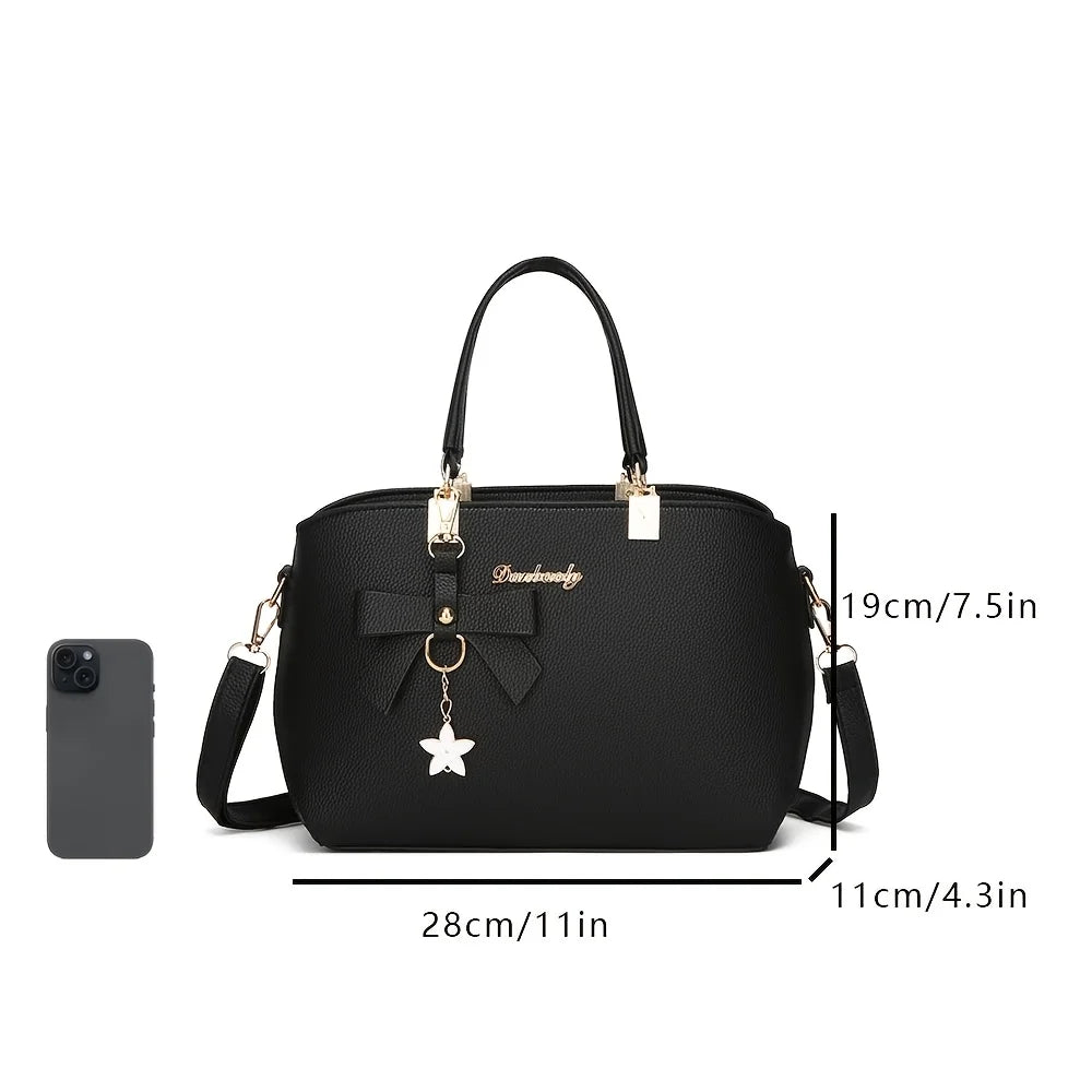 Elegant Shoulder Bag with Bowknot Decoration, Multiple Compartments, Fashion Handbag, Suitable for Work, Party, and Daily Use WAREHOUSE SHOP