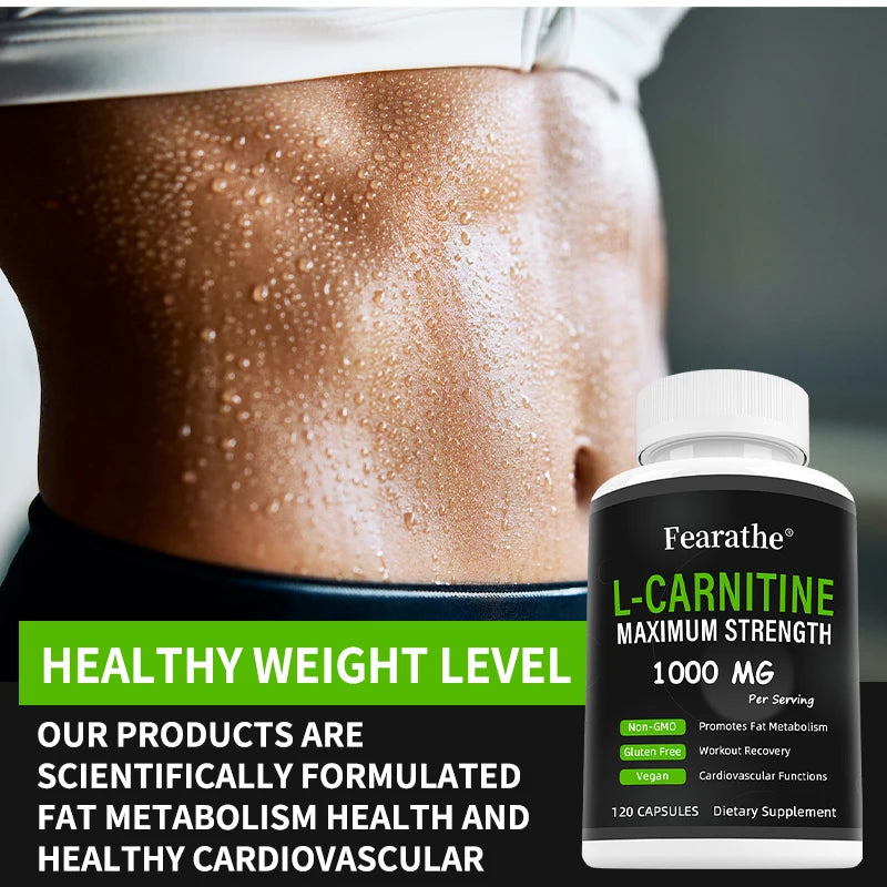 Extra Strength L-Carnitine - 1000mg Per Serving - Boost Your Metabolism and Increase Performance, Dietary Supplement