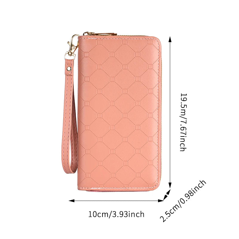 New Wallet, Korean cute long coin purse. Large capacity, lady multi-card zipper.
