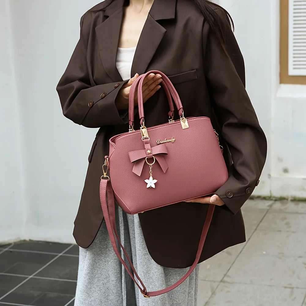 Elegant Shoulder Bag with Bowknot Decoration, Multiple Compartments, Fashion Handbag, Suitable for Work, Party, and Daily Use WAREHOUSE SHOP