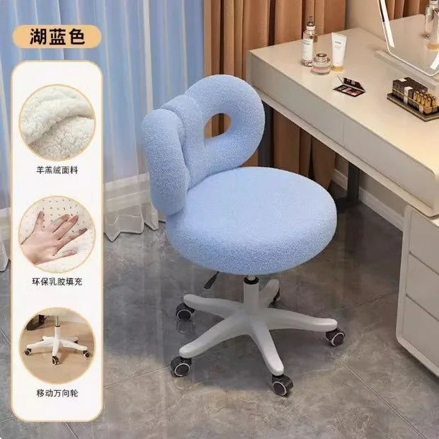 Nordic Modern Cream Makeup Stool Simple Style Bedroom Dressing Stool for Home Living Room - Advanced Design