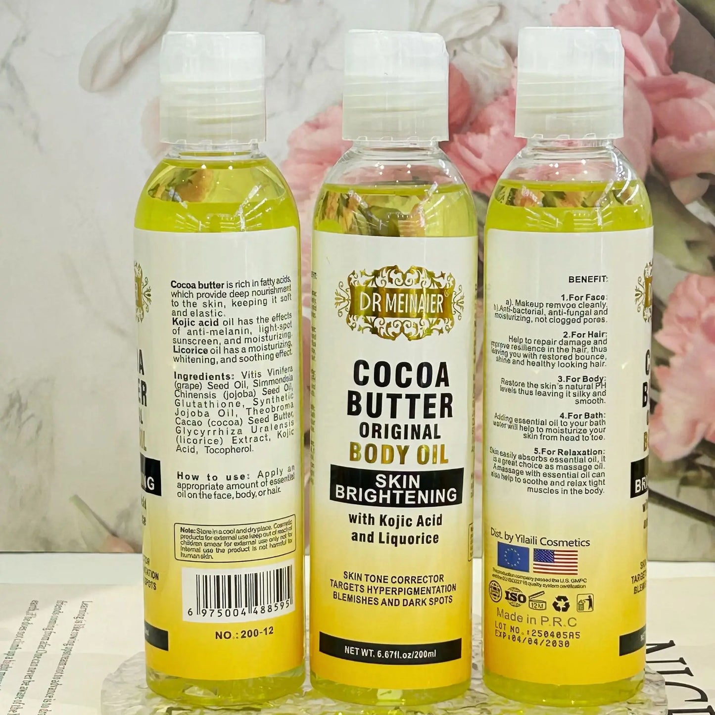 118ML Cocoa Butter Body OILlSkin care oil moisturizes and nourishes skin large capacity full body essential oil