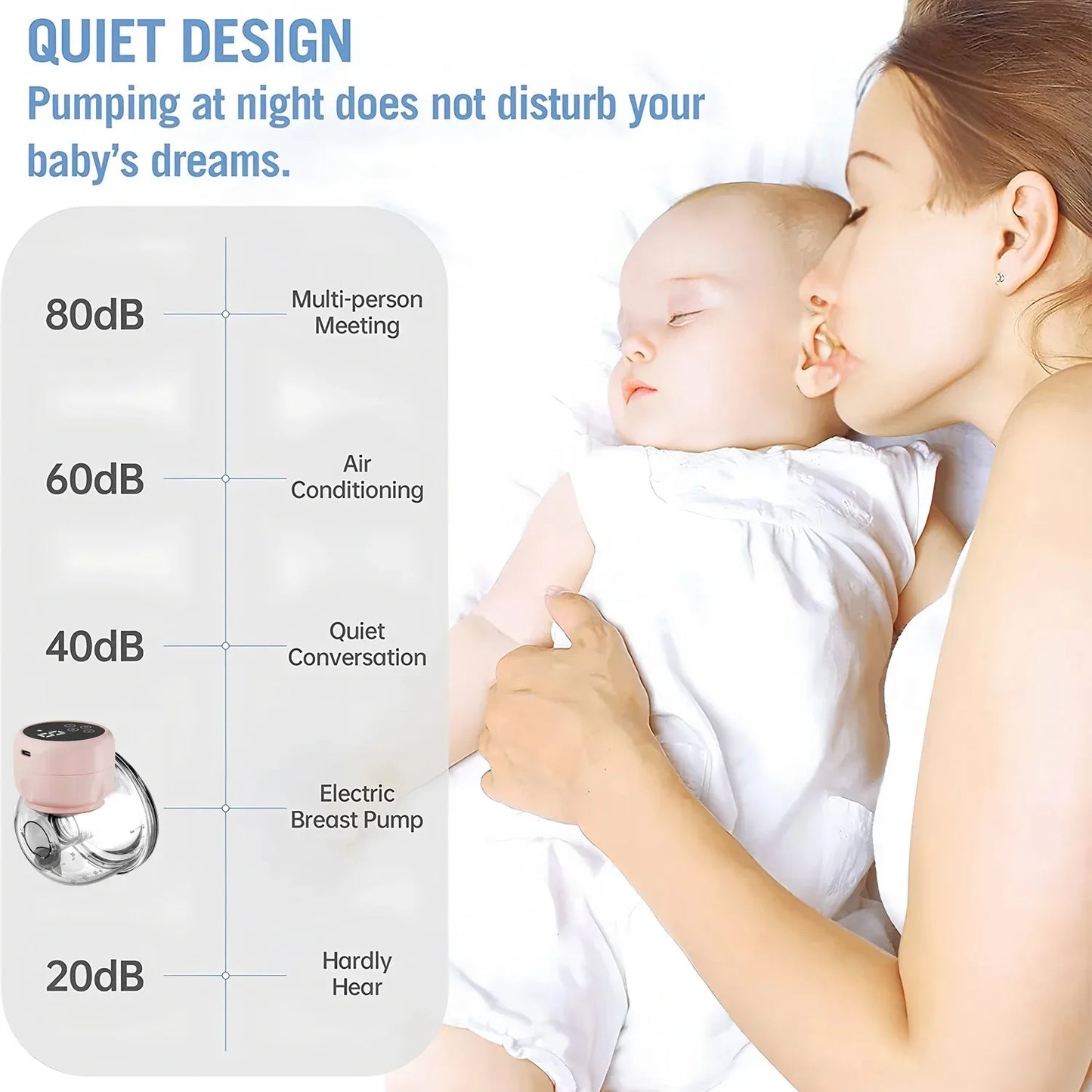 Wearable Hands-Free Breast Pump — Silent Portable Electric Extractor