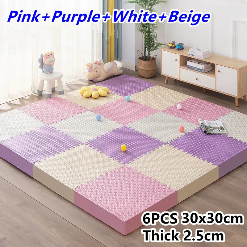 Baby Gym Play Mat 6PCS - Tatame Foam Puzzle Floor Mat for Playroom