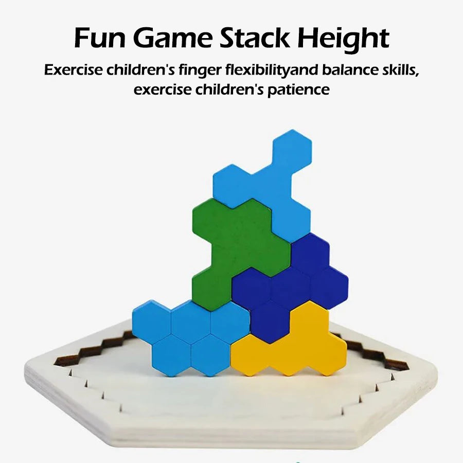 1pcs Wooden Puzzles Educational Toys For Children Kids Preschool Tangram Board Brain IQ Test Game Montessori Toys Gifts