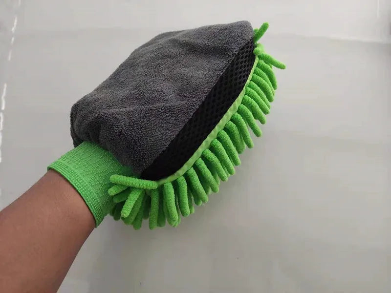 1/5pcs Car Washing Gloves Waterproof Microfiber Chenille Gloves Car Cleaning Mitt Detailing Brush Auto Care Double-faced Glove