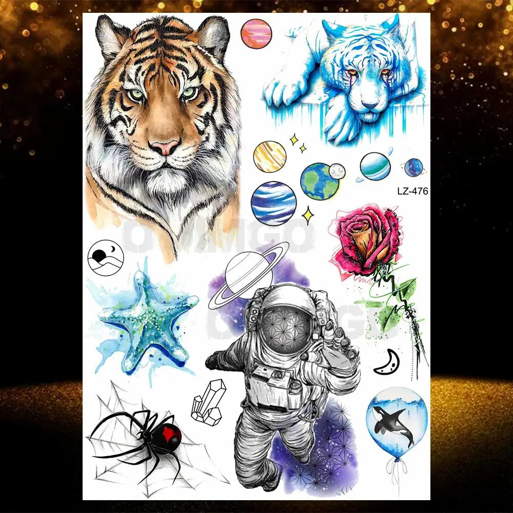 Chicano Bandit Mexico Temporary Tattoos For Men Women Fake Car Nun Tattoo religion Stickers Realistic Back Waterproof Tatoos