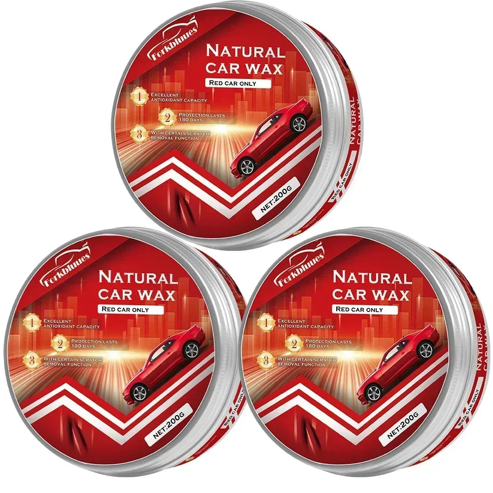 Red Color Car Wax Crystal Plating Set Hard Auto Wax Paint Care Coating Tiny Scratch Repair Car Polisher with Sponge WAREHOUSE SHOP