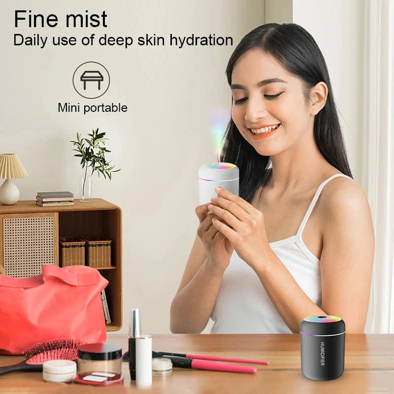 Mini Air Humidifier Usb Aroma Diffuser 180ml Essential Oil Purifier Cool Mist Sprayer Car Home Bedroom LED Desktop humidificador WAREHOUSE SHOP