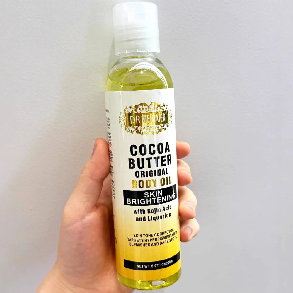 118ML Cocoa Butter Body OILlSkin care oil moisturizes and nourishes skin large capacity full body essential oil