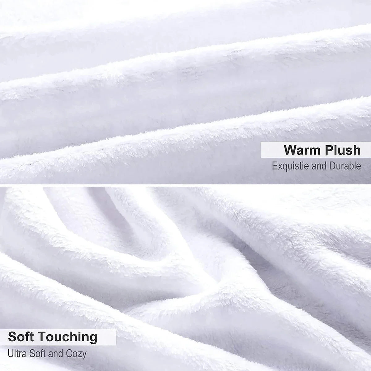 Christmas Blanket - Reindeer Snowman Lights Pattern Festive Warm Throw