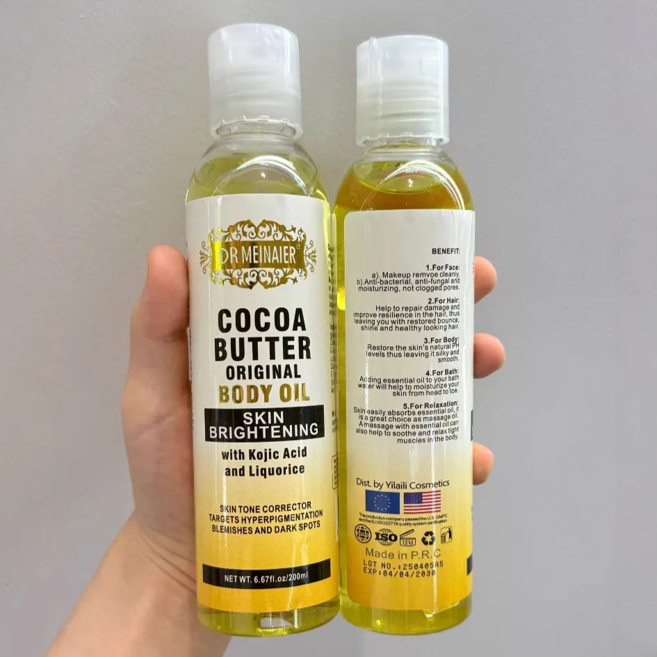 118ML Cocoa Butter Body OILlSkin care oil moisturizes and nourishes skin large capacity full body essential oil
