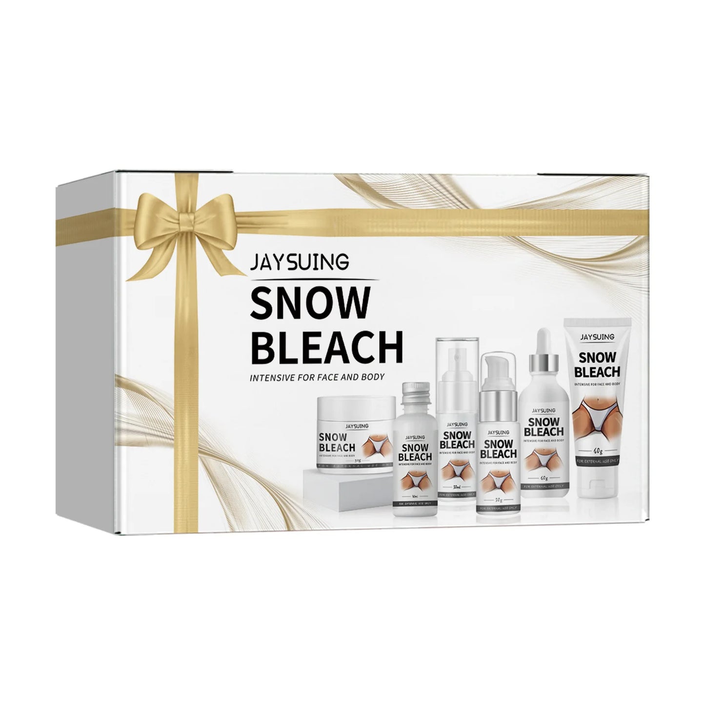 Body Bleaching Set Private Parts Lightening Snow Bleach Intimate Areas Whitening Pigmentation Melanin Brighten Skin Care Product