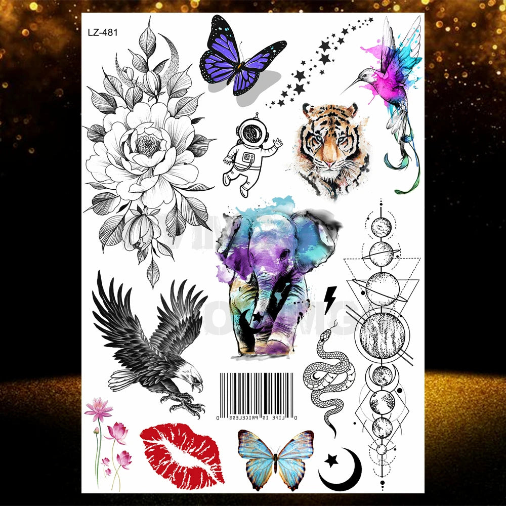 Chicano Bandit Mexico Temporary Tattoos For Men Women Fake Car Nun Tattoo religion Stickers Realistic Back Waterproof Tatoos