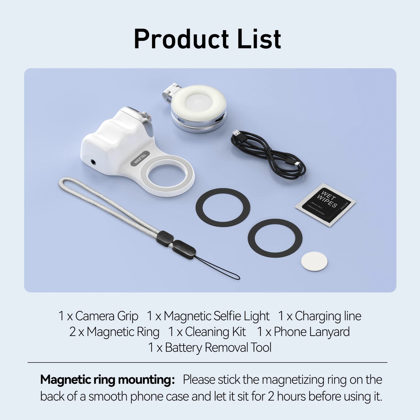 TELESIN GripShot — Magnetic Phone Shooting Handle with Remote