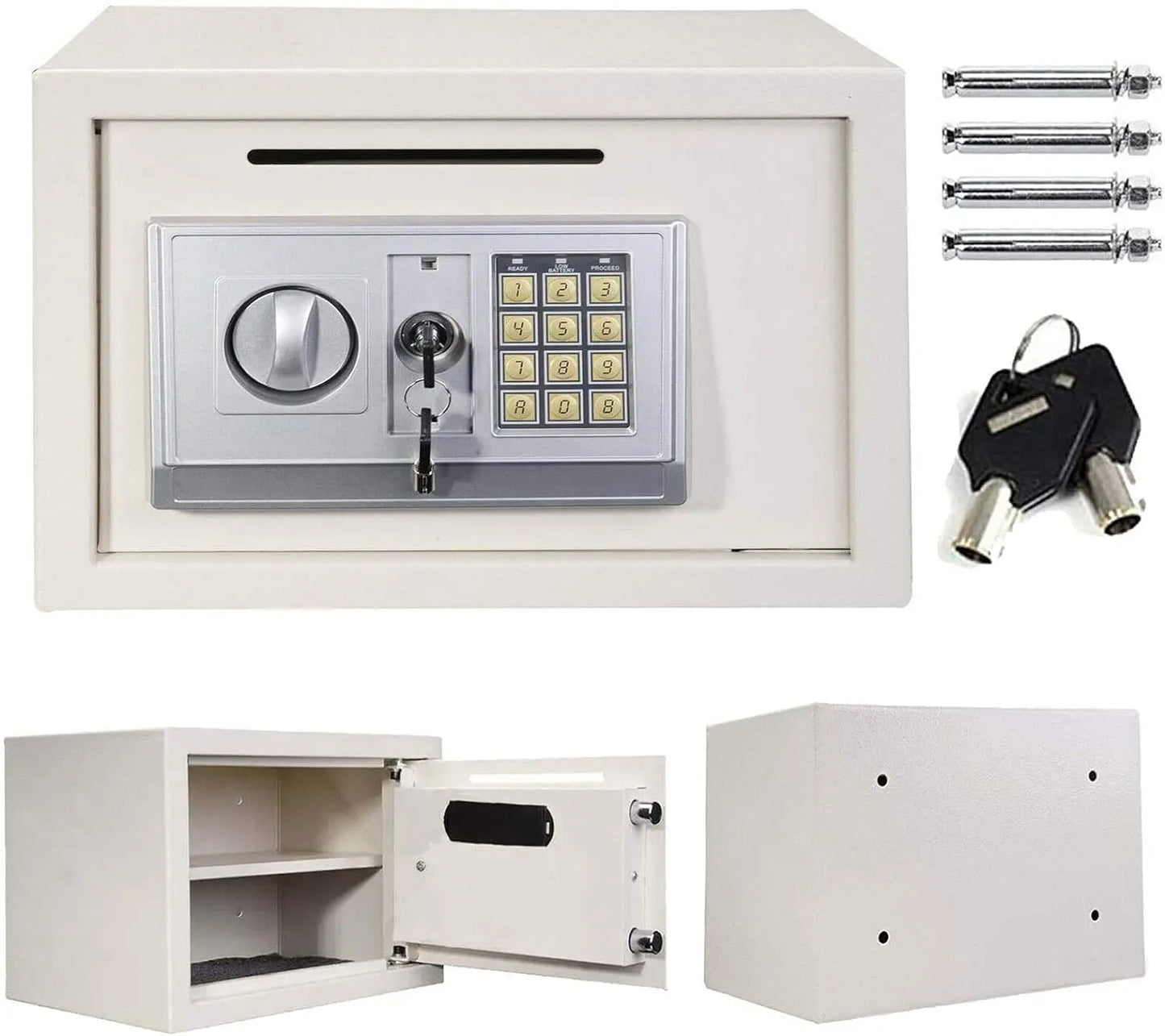 Safe Box for Home, Office. Secured Digital Code Safe with 2 Emergency Keys. Storage - 16L