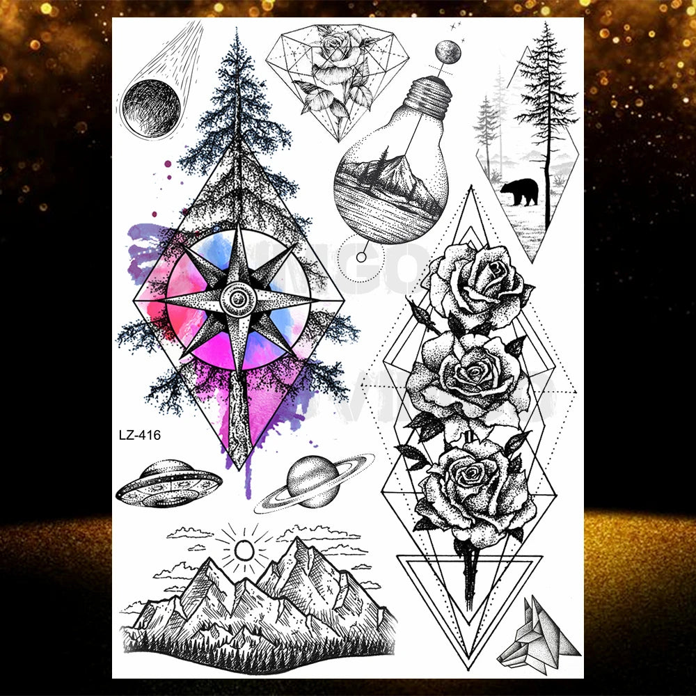 Chicano Bandit Mexico Temporary Tattoos For Men Women Fake Car Nun Tattoo religion Stickers Realistic Back Waterproof Tatoos