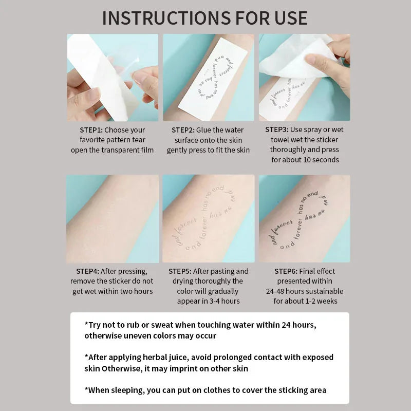 Small Pattern Waterproof Temporary Tattoo Stickers, Long-lasting Waterproof for One to Two Weeks, Finger Tattoos for Women.