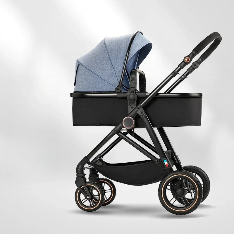 Portable 2-in-1 Baby Stroller - Bassinet Mode Foldable Reversible Seat