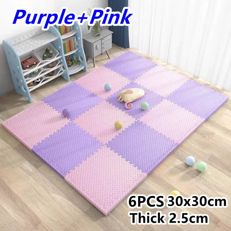 Baby Gym Play Mat 6PCS - Tatame Foam Puzzle Floor Mat for Playroom