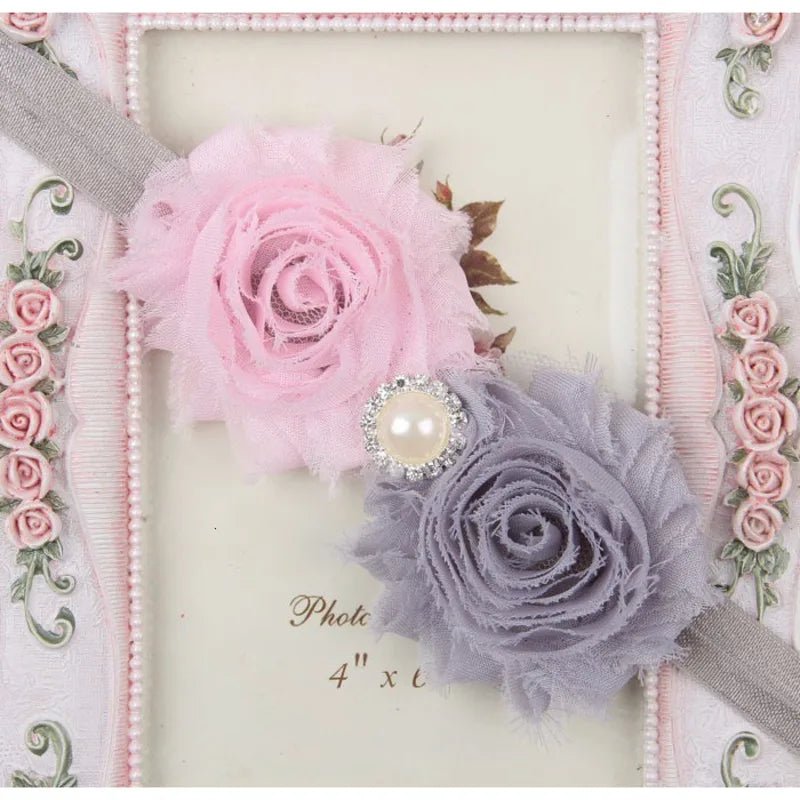Baby Headband for Girls – Newborn Kids Floral Pearl Hair Accessory, Bow Turban for Photography & Gifts - WAREHOUSE SHOP