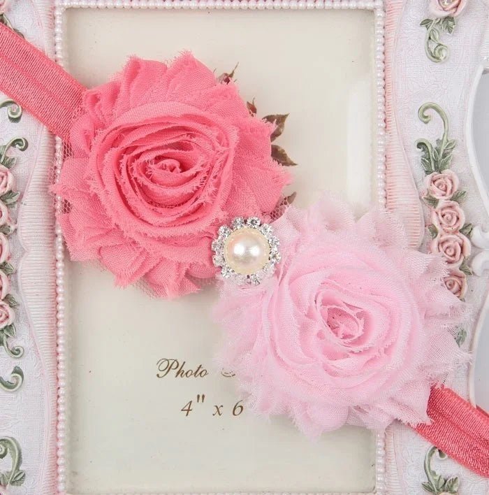 Baby Headband for Girls – Newborn Kids Floral Pearl Hair Accessory, Bow Turban for Photography & Gifts - WAREHOUSE SHOP