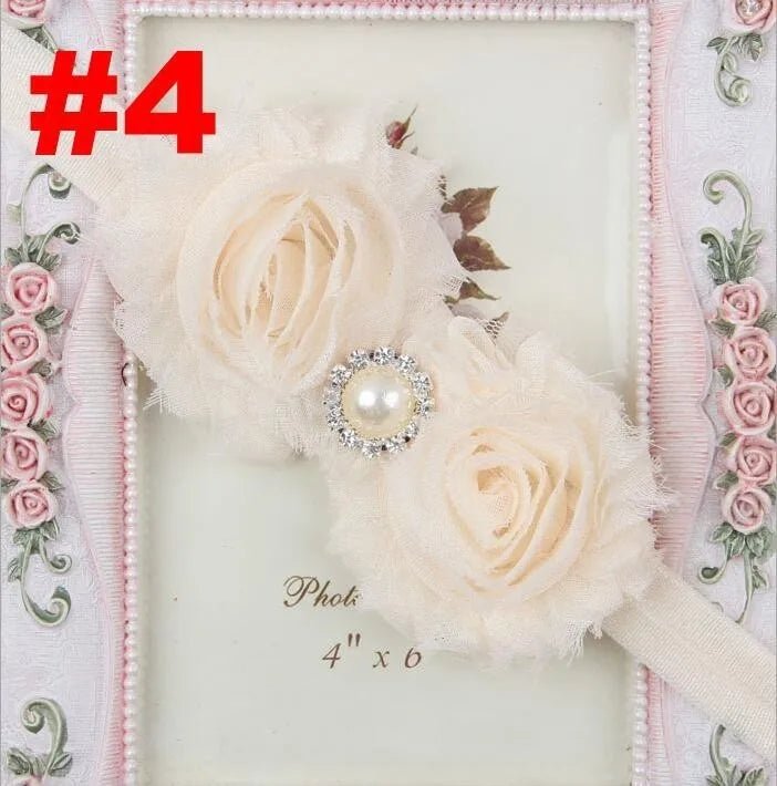 Baby Headband for Girls – Newborn Kids Floral Pearl Hair Accessory, Bow Turban for Photography & Gifts - WAREHOUSE SHOP