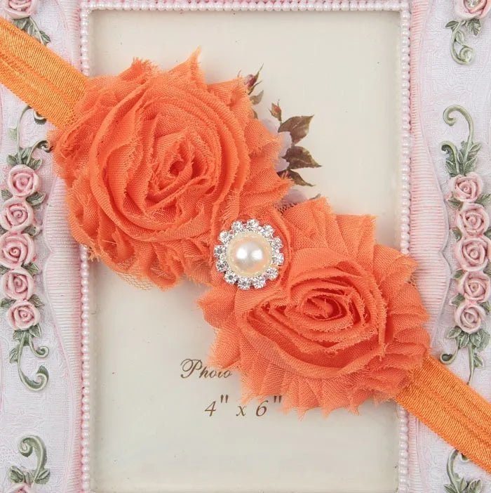 Baby Headband for Girls – Newborn Kids Floral Pearl Hair Accessory, Bow Turban for Photography & Gifts - WAREHOUSE SHOP