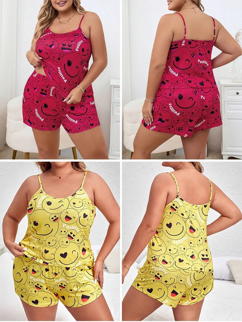 Big Size Summer Pajamas Plus Size Women Pijama Set Sexy Women Sleeveless Sleepwear Woman Women's Sleep Lounge Underwear - WAREHOUSE SHOP