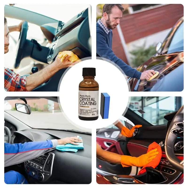 Car Leather Restorer 30ml Back To Black Plastic Parts coating agent Interior Refurbish Leather Renovator Trim Shine Protectant - WAREHOUSE SHOP